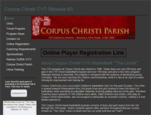 Tablet Screenshot of corpuschristicyo.org